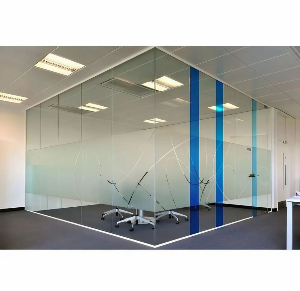 Glass Partition Simple | Stylish | Modern Custom Size Available 📞 Contact Now